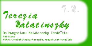 terezia malatinszky business card